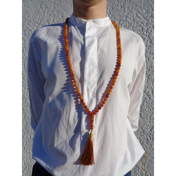 99 Bead Rosary, Baltic Amber Prayer Beads Necklace, Tasbih, Misbaha 47gr - Picture 2 of 7